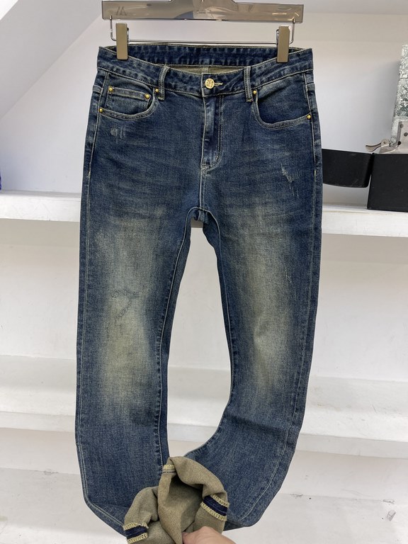 LY donkey brand LV   23 fall and winter new explosive kingpin   stretch jeans official website hot sale   color is super nice   plate type is super good   fall and winter closet must-have versatile single product denim  