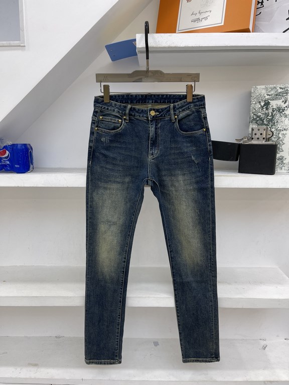 LY donkey brand LV   23 fall and winter new explosive kingpin   stretch jeans official website hot sale   color is super nice   plate type is super good   fall and winter closet must-have versatile single product denim  