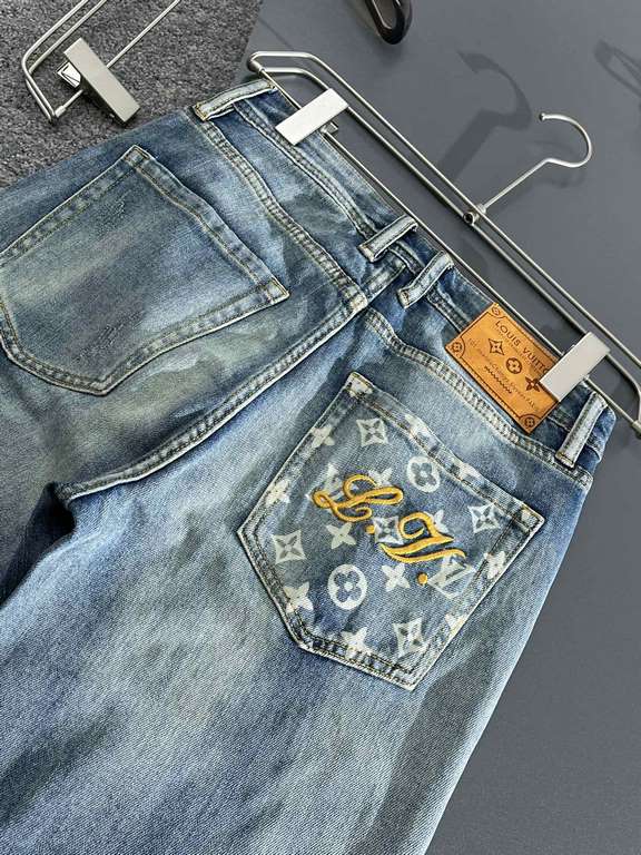 Donkey family 23SS new jeans High-end quality Vintage color wash  embroidery process Fabric super soft and comfortable on the upper body gentle and non-restrictive feelingYardage 30,31,32,33,34,36,38