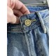 Donkey family 23SS new jeans High-end quality Vintage color wash  embroidery process Fabric super soft and comfortable on the upper body gentle and non-restrictive feelingYardage 30,31,32,33,34,36,38