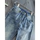 Donkey family 23SS new jeans High-end quality Vintage color wash  embroidery process Fabric super soft and comfortable on the upper body gentle and non-restrictive feelingYardage 30,31,32,33,34,36,38