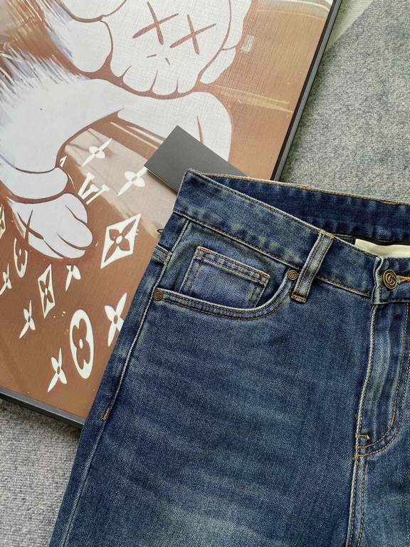 GU Gujia 23FW fall and winter new jeans fabric with elasticity high comfort on the body without a sense of constriction sense of fashionSize 29,30,31,32,33,34,36,38