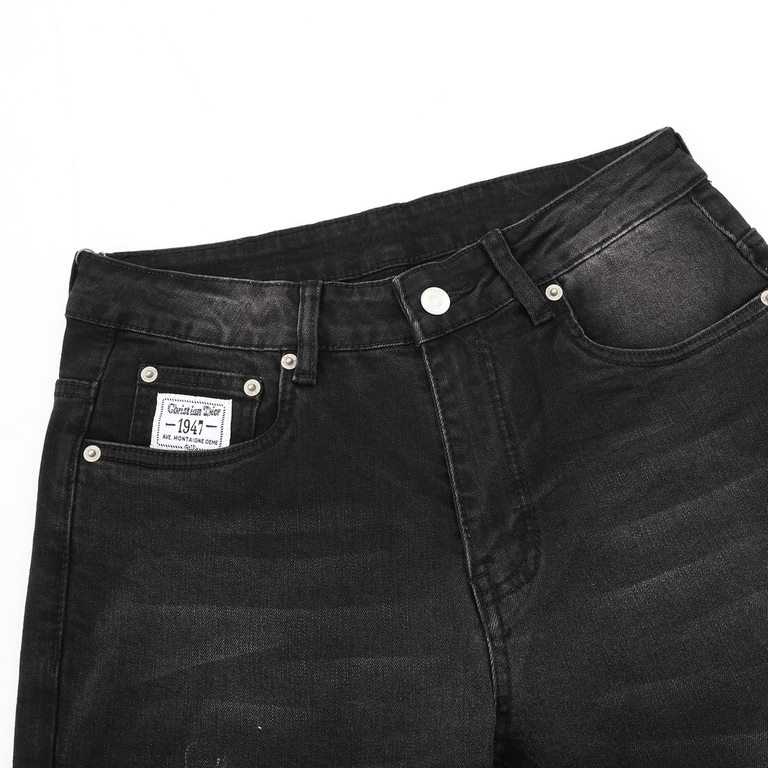 (Support put store)DIOR  Dior Pocket 47 classic embroidery LOGO jeansSo far this year to do the most bullish jeans, heavy wash process, hidden mystery details are very much, this time the main push of the pants either ve