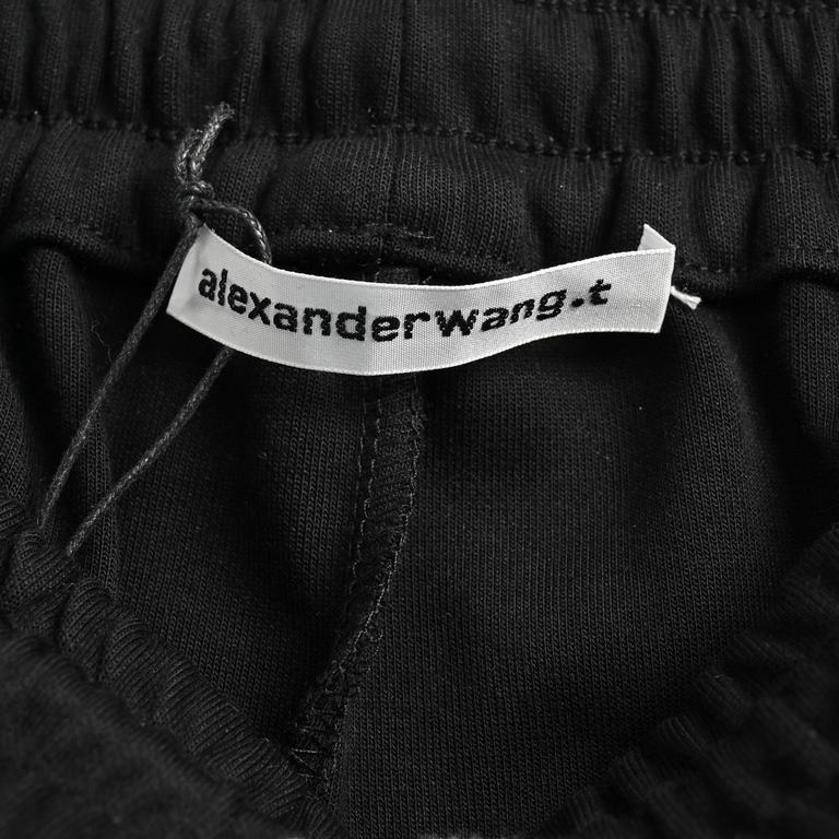 Alexander WangAlexander Wang Basic Small Letter Print TrousersFried street magic OOTD wear magic The color is very positive, very eye-catching! Guest knitted cotton material, fresh and breathable against the skin, belong