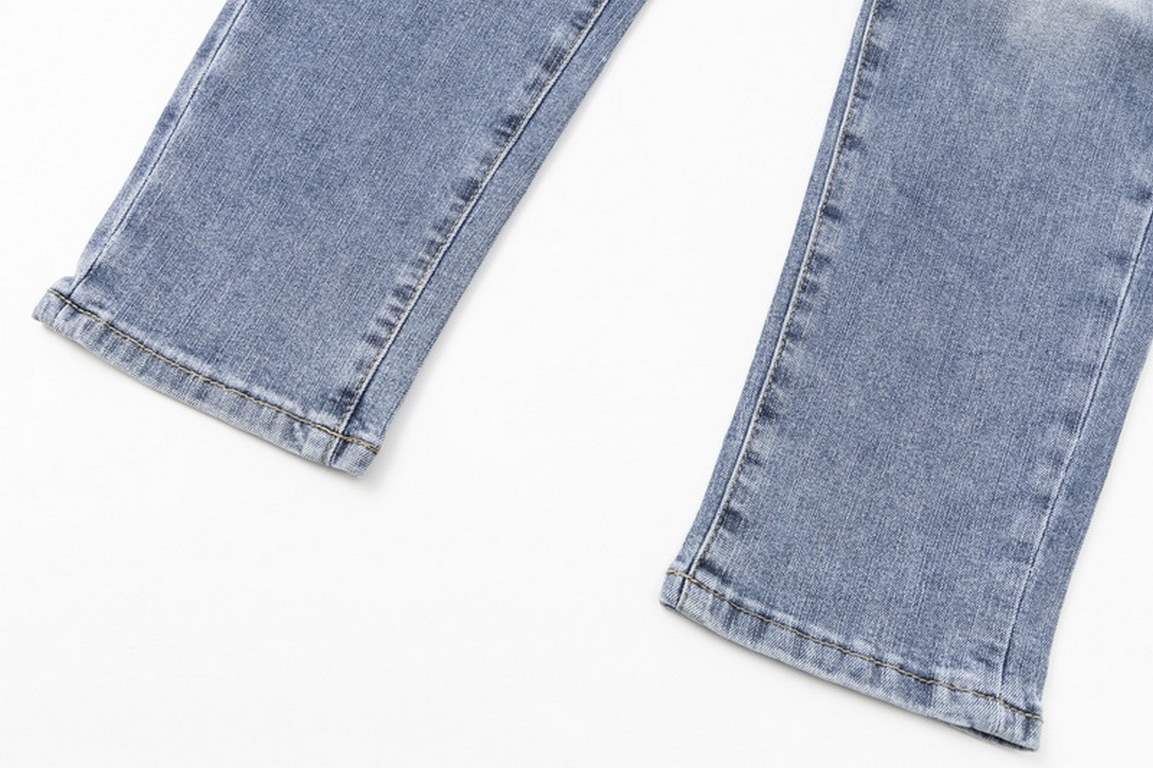 . Dior Classic Old Flower Pocket Jeans 2023 latest products, counter synchronization on sale, the original single goods, washed casual jeans, imported original washed stretch fabric, comfortable and elastic, original har