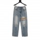 GUCCI  Gucci splicing simple vintage classic jeansSo far this year to do the most awesome jeans, heavy washing process, hidden mystery details are very much, this time the main push of the pants whether version or on the