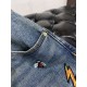 Gucci 2023 fall and winter men's jeans original factory original cloth original wash! Imported original washed stretch fabric, complex craftsmanship superimposed, any one of the washing process to stay a few seconds more