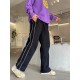 #BalenciagaBalenciaga 23Fw Double B Lock Embroidered Straight Leg Pants Up