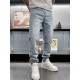 1V 2023 spring and summer new letters logo logo men's small straight Slim jeans! Channel rare out, the market is rare boutique channel source, absolutely can bring you an unexpected wearing experience, sincerely recommen