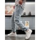 1V 2023 spring and summer new letters logo logo men's small straight Slim jeans! Channel rare out, the market is rare boutique channel source, absolutely can bring you an unexpected wearing experience, sincerely recommen