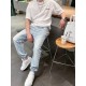 1V 2023 spring and summer new letters logo logo men's small straight Slim jeans! Channel rare out, the market is rare boutique channel source, absolutely can bring you an unexpected wearing experience, sincerely recommen