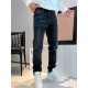 LV 23ss fall and winter new men's casual jeans, top quality! Channel order, official website synchronized sale! Original factory order denim cotton material! Suitable for casualformal wear all kinds of collocation ~ the 