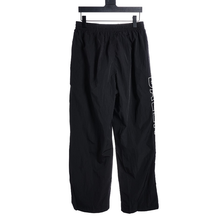 Balenciaga Balenciaga BLCG 23FW Embroidered Nylon TrousersCustomized Paris three defense full-featured punching fabric, custom 100 nylon mesh, windproof waterproof and sunscreen, breathable and comfortable on the upper b