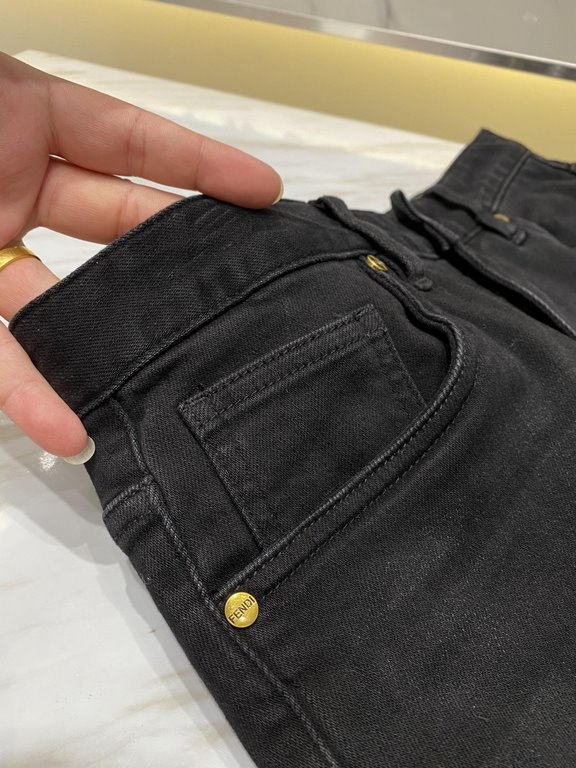 Fendi 23ss fall and winter new men's casual jeans, top quality! Channel order, official website synchronized sale! Original factory order denim cotton material! Suitable for casualformal wear all kinds of collocation ~ t