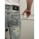 VersaceVersace Back Portrait Leather Label Denim Trousers Top Reference