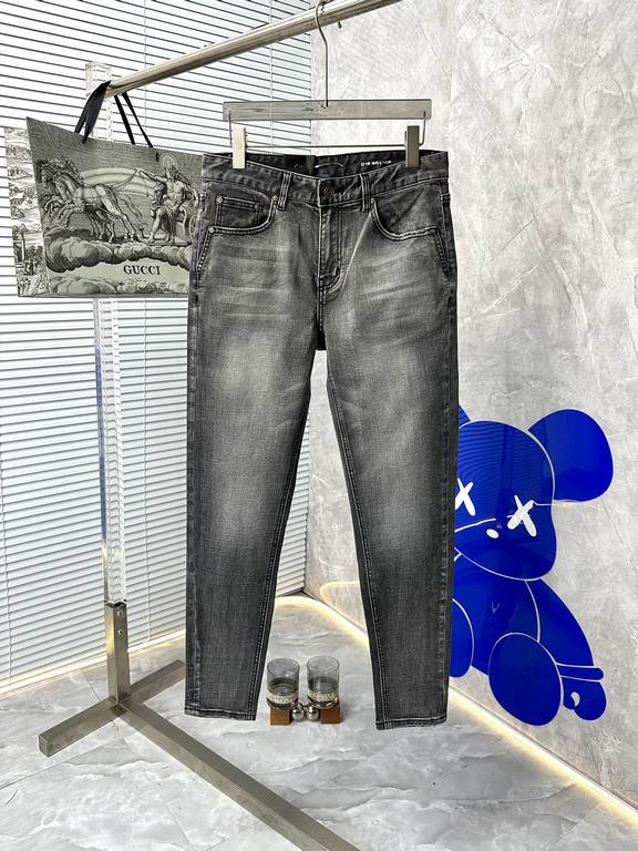 YSL Saint Laurent 2023 early fall new casual jeans, high-end customized series. Imported high-density customized cotton tannin fabric comfortable and soft skin-friendly, straight and not easy to wrinkle, original hardwar