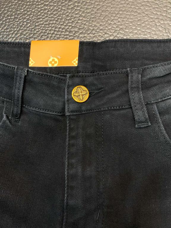 LV Louis Vuitton exclusive exclusive new models Slim models small straight jeans, high-end version! Counter customized fabrics Breathable comfort, impeccable details, brand elements design concept, reflecting high qualit