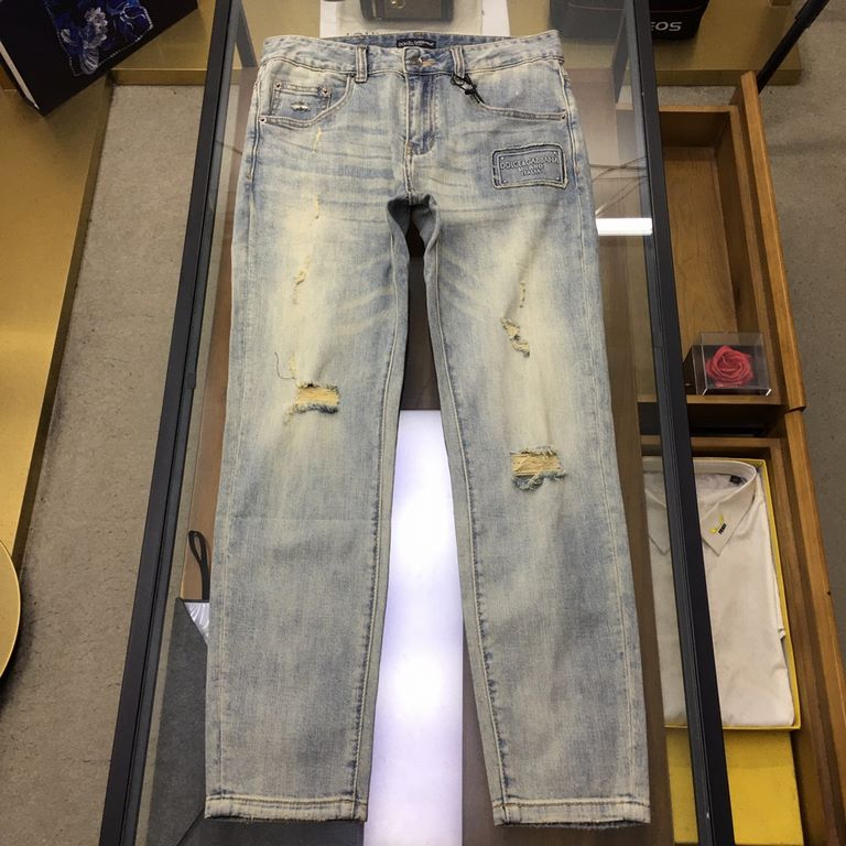 New products   D.G 2023 summer the latest products, counter synchronization for sale Original single goods, washed casual jeans, imported original washed elastic fabric, comfortable and elastic, back pockets exquisite ha