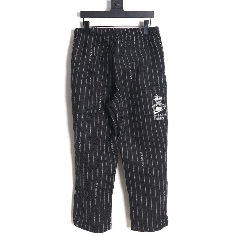 Nike x Stussy Nike Stussy co-branded SS23 wool striped straight long casual pantsIt took two months to customize the fabric Original consistent (including wool) crafted version details to the top fabric thick every detai