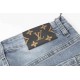 Louis Vuitton Louis Vuitton LV FREQUENCY GRAPHIC T-SHIRT jeans jeans correct version Multi-needle particles embroidery needle walking, note   back pockets sealed, accessories full set of original customized high difficul