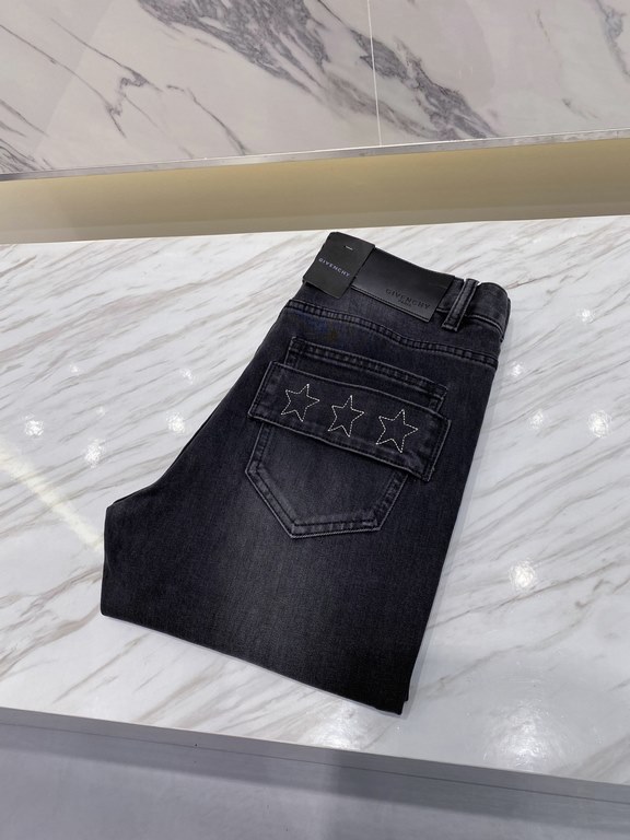 Gee family 2023 early fall new casual jeans, high-end customized series. Imported high-density customized cotton tannin fabric comfortable and soft skin-friendly, straight and not easy to wrinkle, original hardware. In-k