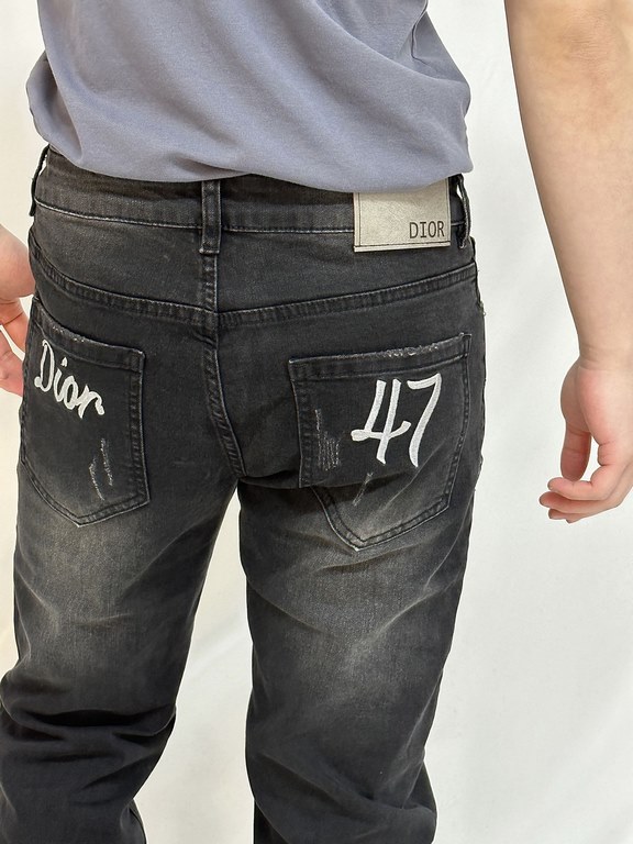 DIORDior Pocket 47 Classic Embroidered Logo Jeans Upper effect#.