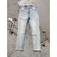 Dior 2023 spring and summer new   original single jeans   perfect inner hem, original fashion classic design   exquisite hardware accessories embellishment in the details of the consideration of all aspects of the workma