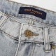 Louis Vutton jeans with cartoon character embroidered logo on the back.So far this year to do the most awesome jeans, heavy wash process, hidden mystery details are very much, this time the main push of the pants whether