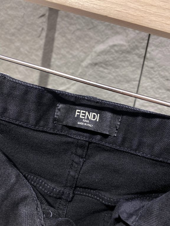 Fendi 23ss fall and winter new men's casual jeans, top quality! Channel order, official website synchronized sale! Original factory order denim cotton material! Suitable for casualformal wear all kinds of collocation ~ t