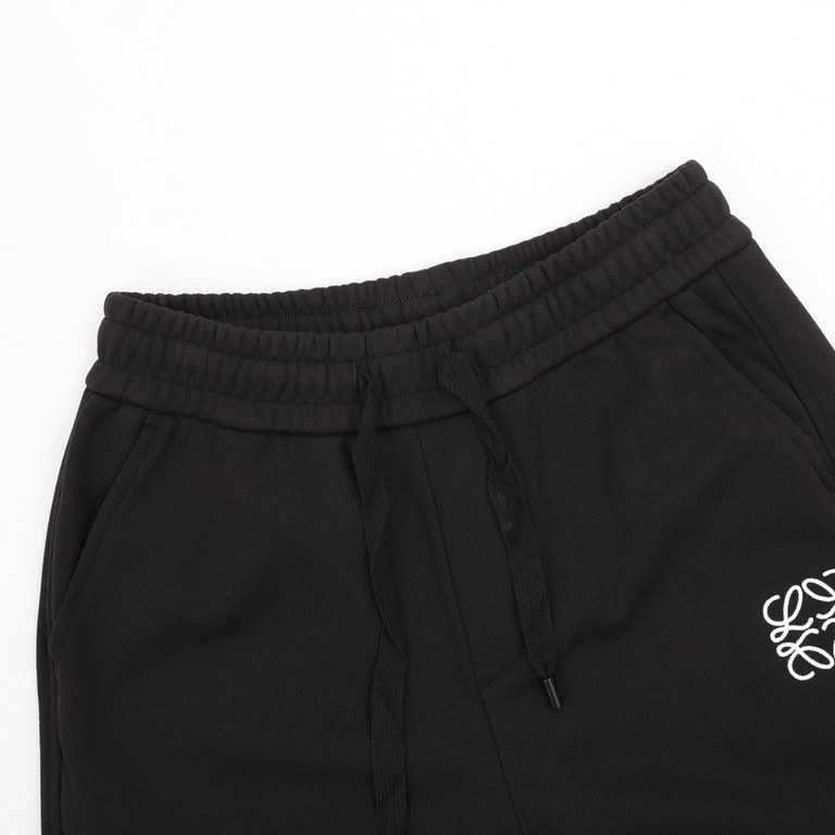 LOEWELOEWE small logo embroidery padded sweat pantsThis section is made of high weaving super fine high-tech knitted composite cloth material, the texture of the fabric is very high-grade delicate, class feeling, workman