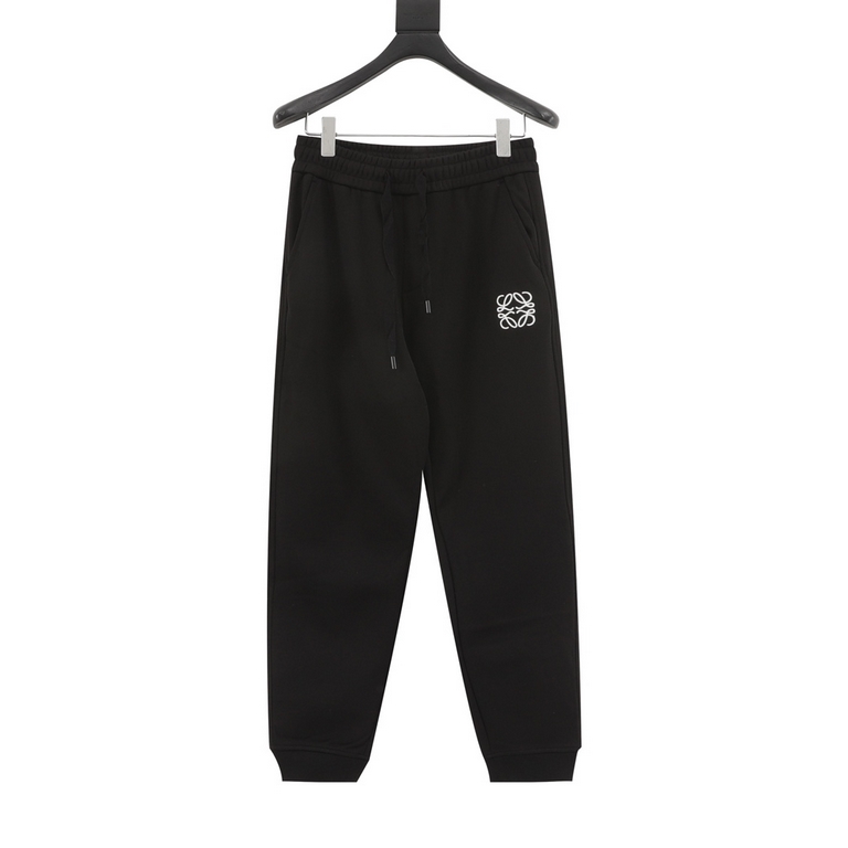 LOEWELOEWE small logo embroidery padded sweat pantsThis section is made of high weaving super fine high-tech knitted composite cloth material, the texture of the fabric is very high-grade delicate, class feeling, workman