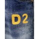 DSQUARED2, 2023 latest products, counter synchronization is available, the original single hard goods, washed casual jeans, imported original washed stretch fabric, comfortable and elastic, the original hardware accessor