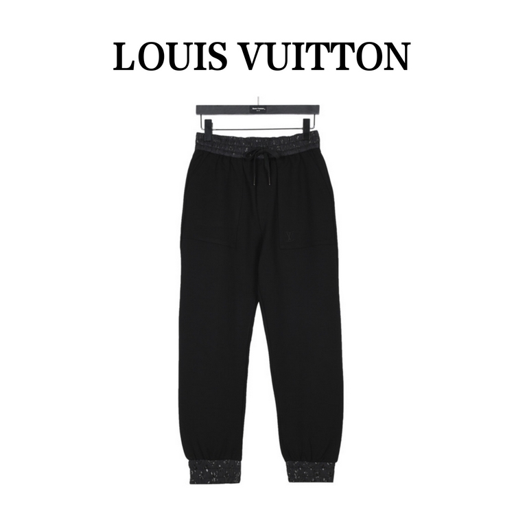 Louis VuittonLouis Vuitton 23Fw show models embroidered logo pants High-end high-end series of pants must have logo embroidery fall and winter can not be missing the most comfortable performance of casual pants, with the