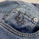 Dior [New] channel boutique.2023 spring and summer CD letters embroidered LOGO casual jeans Modern fashion tailoring pattern design, can easily match the clothes, set off the modern timeless CD fashion.Woven from Denim c