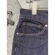 BBR 2023 spring and summer high-end boutique business casual jeans. Hundred years of luxury brands, very noble design style, 99% close to the authentic, fine workmanship, to win the hearts of countless people. Back leath