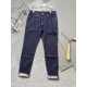 BBR 2023 spring and summer high-end boutique business casual jeans. Hundred years of luxury brands, very noble design style, 99% close to the authentic, fine workmanship, to win the hearts of countless people. Back leath