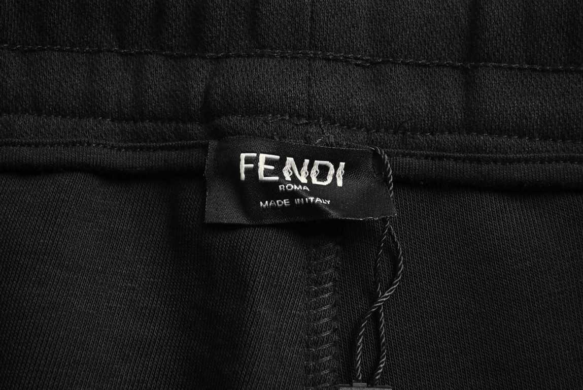 Fendi  Fendi 23Fw Double F Embroidered Jacquard Webbing TrousersNew listingThe top version of the market, to emphasize that the market is the same paragraph of different quality is extremely large, fabric, embroidery, cr