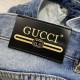 Gu 2023 spring and summer new squirrel embroidery logo logo men's small straight denim jeans! Channel rare out, the market is rare boutique channel source, absolutely can bring you an unexpected wearing experience, since