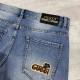 Gu 2023 spring and summer new squirrel embroidery logo logo men's small straight denim jeans! Channel rare out, the market is rare boutique channel source, absolutely can bring you an unexpected wearing experience, since