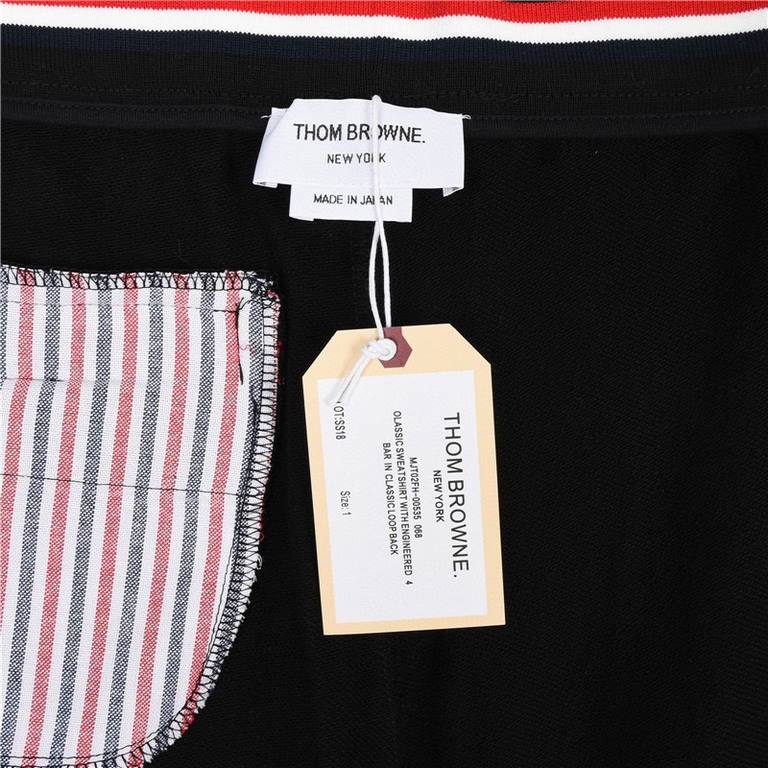 ThomBrowneThom Browne Classic Color Woven Vertical Leg SweatpantsThe fabric is made of professional staple spinning surface 32s touch delicate inner 8s, stiff and shapely, the weight is as high as 380g, the MOQ is 500kg 