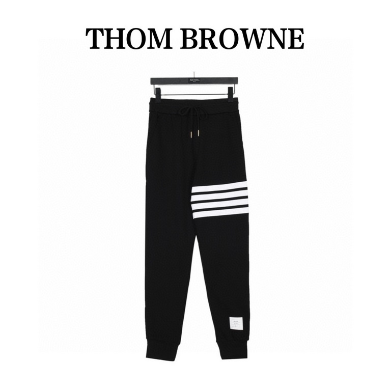 ThomBrowneThom Browne Classic Color Woven Vertical Leg SweatpantsThe fabric is made of professional staple spinning surface 32s touch delicate inner 8s, stiff and shapely, the weight is as high as 380g, the MOQ is 500kg 