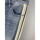 Kroxin 23SS new webbing style jeans Fabric with elasticity High comfort Embroidery design Light color wash High-end quality seriesSize 29-38