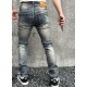 LOUIS VUITTONLouis Vuitton Distressed Printed Logo Jeans Top Reference