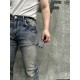 LouisVuitton Distressed Printed Logo Denim Jeans Top Result#