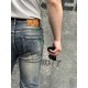 LouisVuitton Distressed Printed Logo Denim Jeans Top Result#