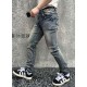 LouisVuitton Distressed Printed Logo Denim Jeans Top Result#