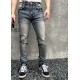 LouisVuitton Distressed Printed Logo Denim Jeans Top Result#