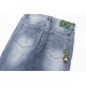 lV Louis Vuitton Duckling Patch Embroidered Jeans 2023 latest products, counter synchronization on sale, the original single goods, washed casual jeans, imported original washed stretch fabric, comfortable and elastic, o