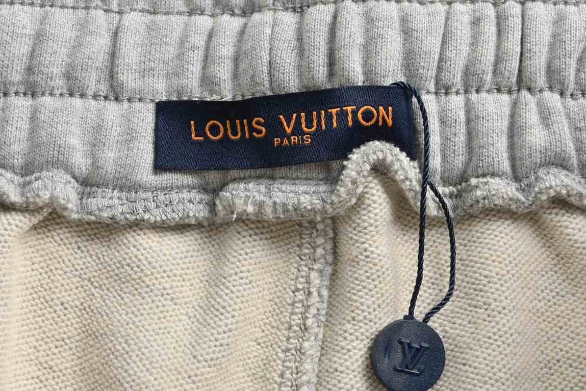 PantiesLouis Vuitton  Louis Vuitton 23Fw Cross Flower Embroidered TrousersCotton terry 400g fabric, jacquard threaded side tape, jacquard lettering, superb reproduction of workmanship, looks great on the body.Size  S-XL