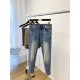 Dior, 2023 latest products, counter synchronization on sale, the original single goods, washed casual jeans, imported original washed stretch fabric, comfortable and elastic, the original hardware accessories decorative 